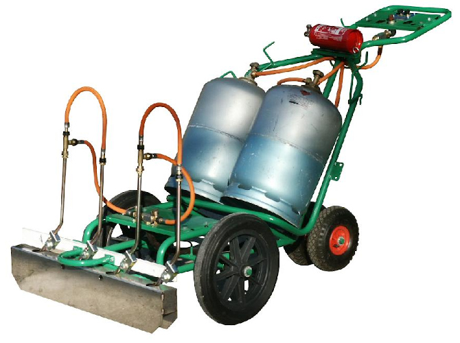 br�leur pour herbes sur roue 80cm - (prix / jour)   + gaz
