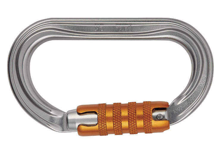 Mousqueton OK Petzl triact - ovale gris
