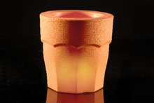 Pot pour plantes, lumineux,plastique - Spritz Orange, 38cm� 35cm H