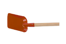 Pelle � rebord - En t�le d�acier 145/120mm, manche 76cm