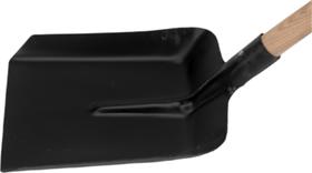 Pelle � rebord - T�le d�acier, Noir, manche en fr�ne 140cm long. 295mm larg,grandeur 6