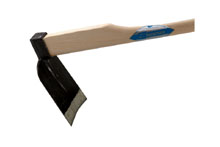 Piochard carr�, �tepoir - Forg� d�une pi�ce, houe 200/140mm, manche droit en fr�ne 140cm