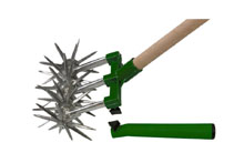 Cultivateur roulant  - 4cm,4 r�glages,manche 150cm + poign�e