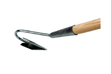 Cultivateur 1 dent large - Acier, 35mm, avec manche 135cm long.