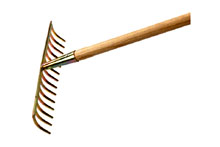 R�teau de jardin - 16 dents recourb�es, 405mm larg., douille conique, manche 170cm