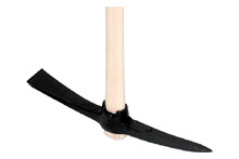 Pioche 2,8kg - Douille ovale � aillettes,manche en fr�ne 100cm long, 