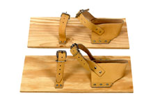 Sabots de jardiniers - en bois dur et cuir 400/200mm