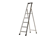 Escabeau, simple face ALUPRO - Profondeur des marches 8cm, 3 �chellons, hauteur travail 2,15m, 4kg