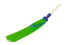 Balais de cantonniers plastique - En polypropyl�ne, manche 150cm