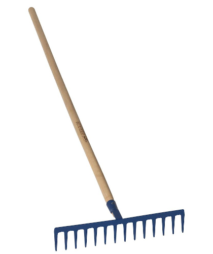 R�teau de jardin - 14 dents droites, 245mm larg.,douille conique, manche 170cm