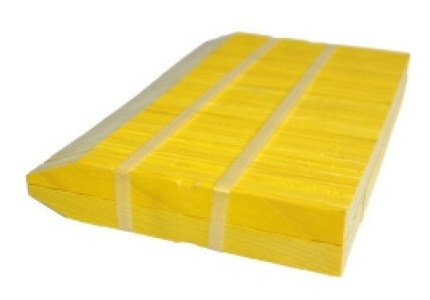 Etiquettes bois 24x2 cm - 100pc jaune